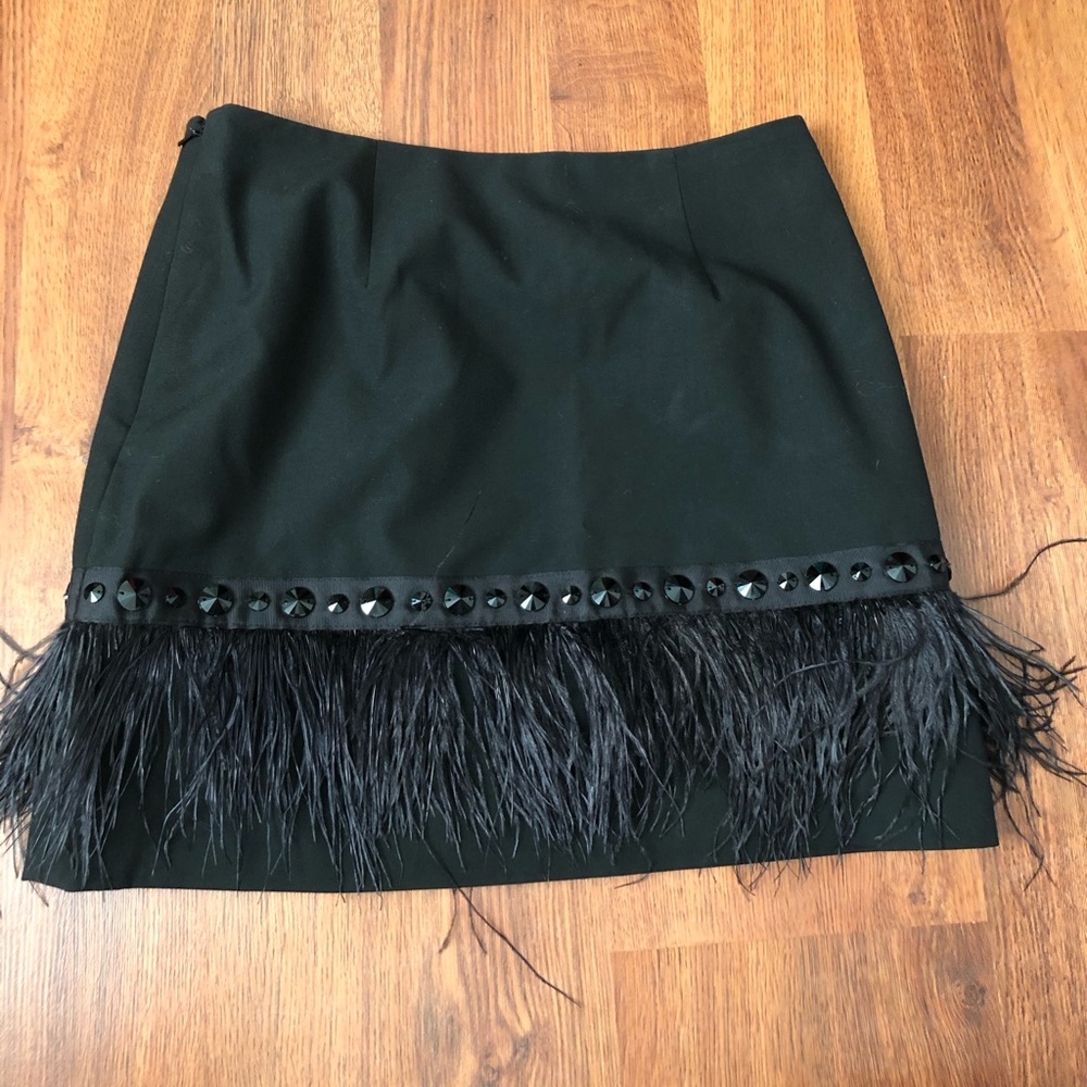 HOST PICK!!!Michael Kors Feather Trim Skirt - Picture 4 of 5